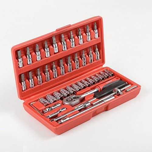 All in One Security Bit Set 46PC 1/4" Drive Socket Set Bit And Hex Socket Set With Case