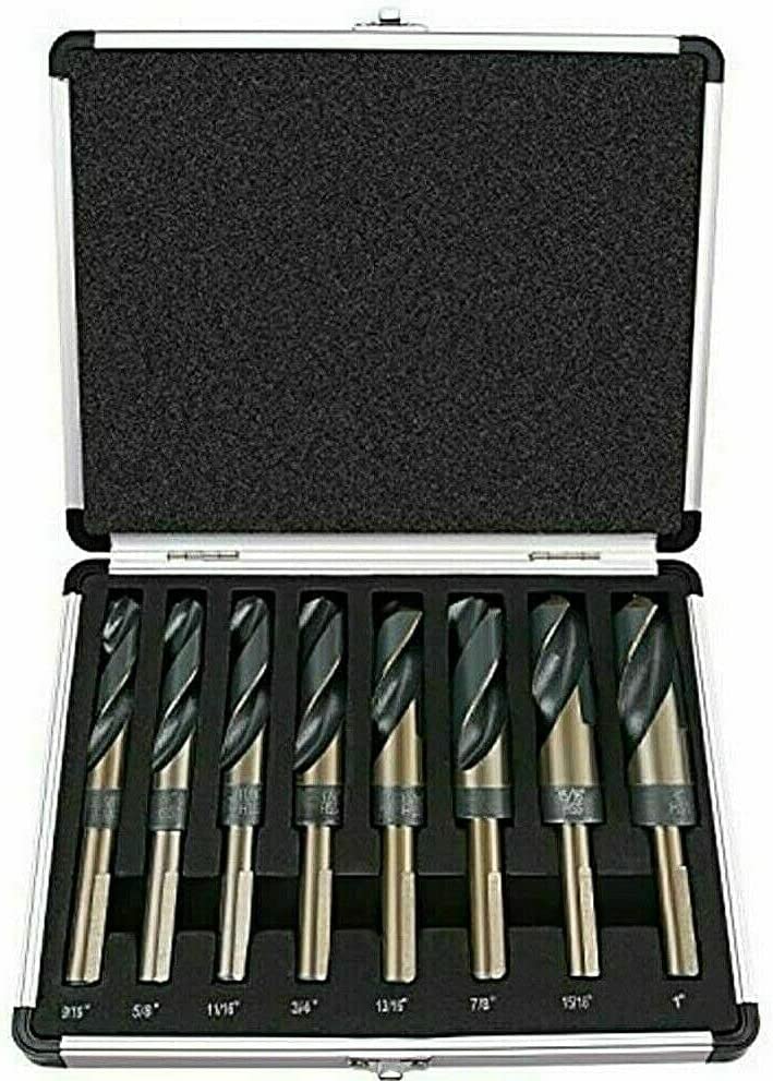 8PC SILVER & DEMING SET W/ WOOD CASE