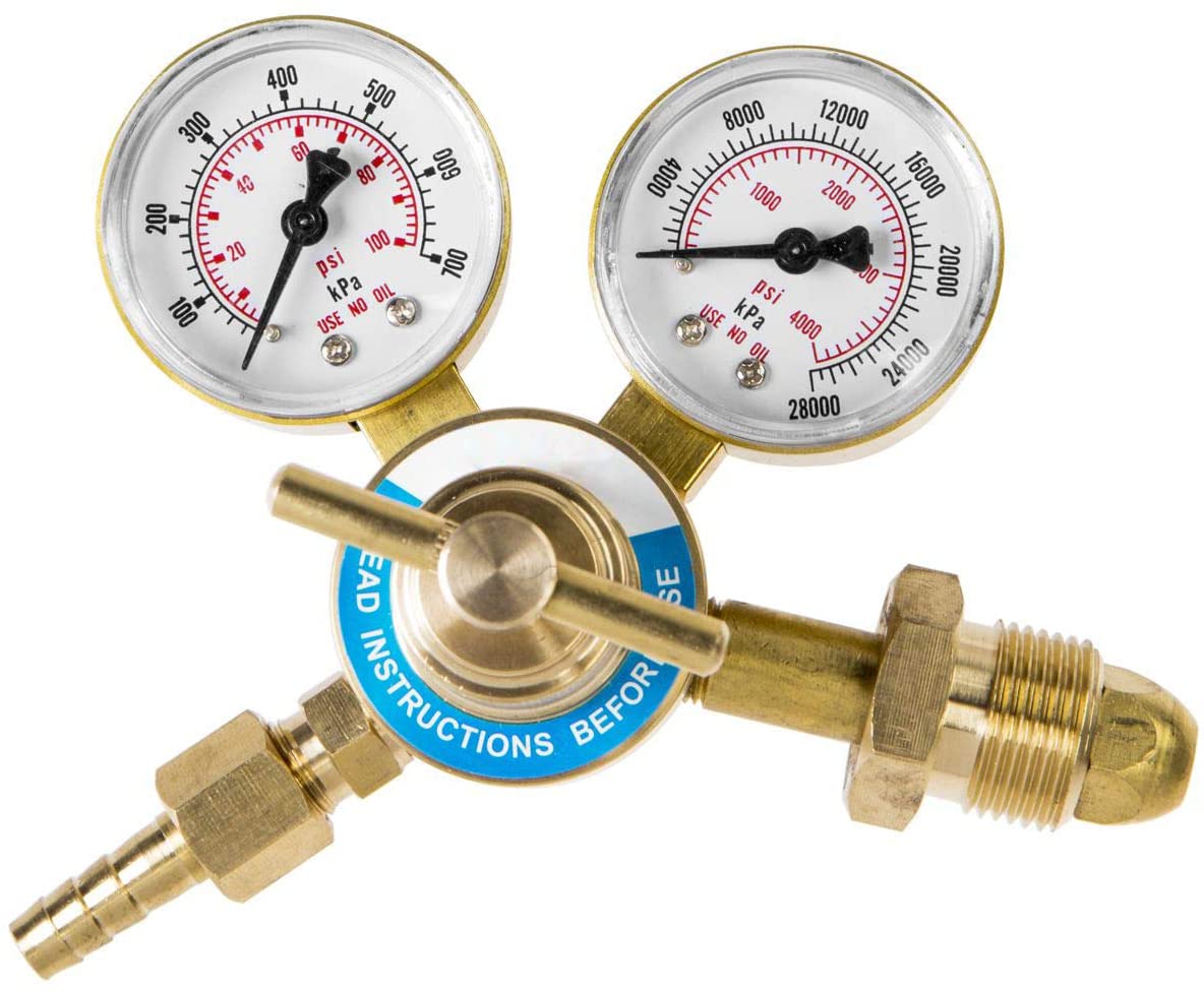 Dual Gauge Nitrogen Welding Regulator Portable Size