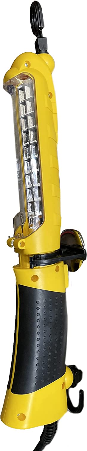 LED Work Light with Outlet in Handle 360° Swivel Hanging Hook Built in Magnet