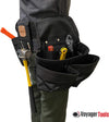 VOYAGER TOOLS 3" X 52" WORK BELT DOUBLE POUCH BLACK