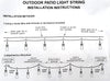 Voyager Tools Outdoor String Lights Patio Party Lights Summer Deck Lights (Bulbs Included) 25ft
