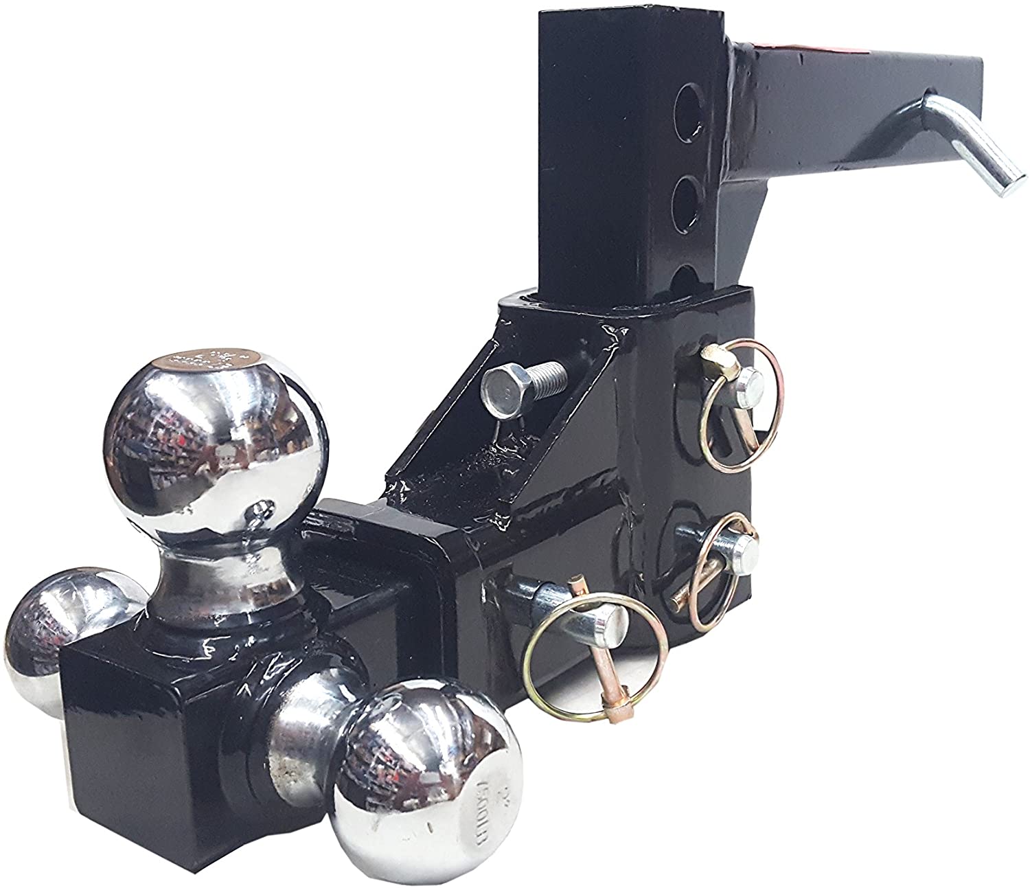 ALL STEEL TRIPLE HITCH BALL DROP HITCH 13" ADJUSTABLE TRAILER HITCH RECEIVER