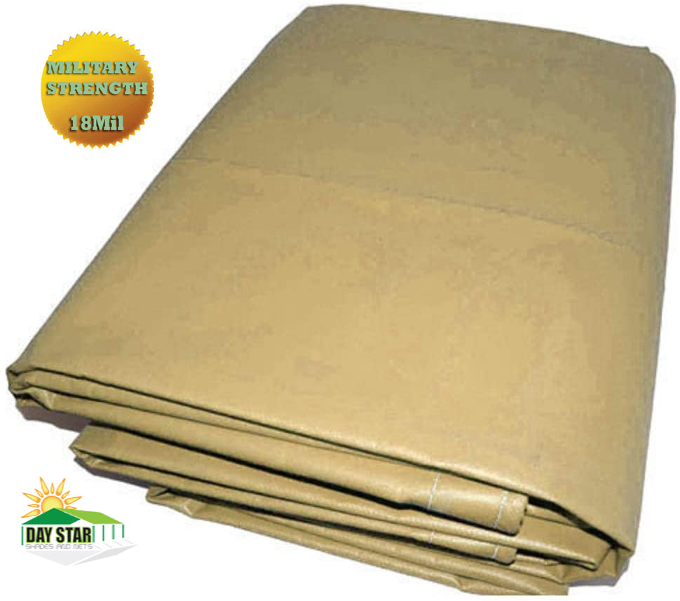 tarp beige 18 Mil BEIGE/TAN PVC Vinyl Super Duty Tarp 12x14