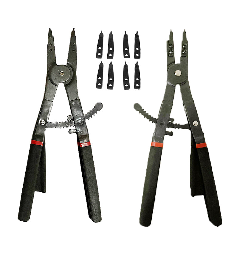 Voyager Tools Strong Grip 16" Snap Ring Pliers 2pc Set Interchangeable 45° 90° Tips