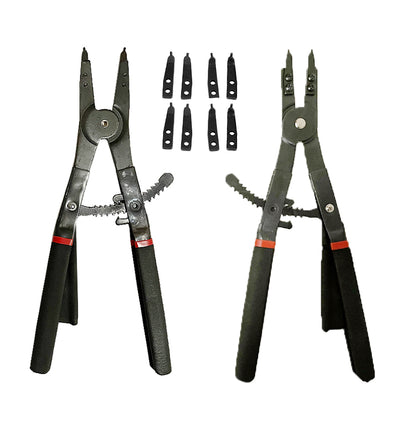 Voyager Tools Strong Grip 16" Snap Ring Pliers 2pc Set Interchangeable 45° 90° Tips