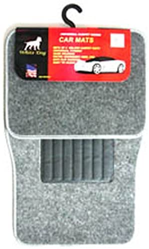 Voyager Tools 4PC Deluxe Carpet Mats Universal Fit Car Floor Mats (Light Carbon)